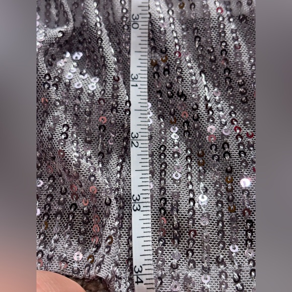 Midi Silver Sequin Dress - Picture 7 of 9